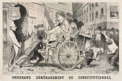 Gran Remoción del Establecimiento Constitucional, 1846 de Honoré Daumier