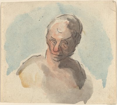 Cabeza de un hombre de Honoré Daumier