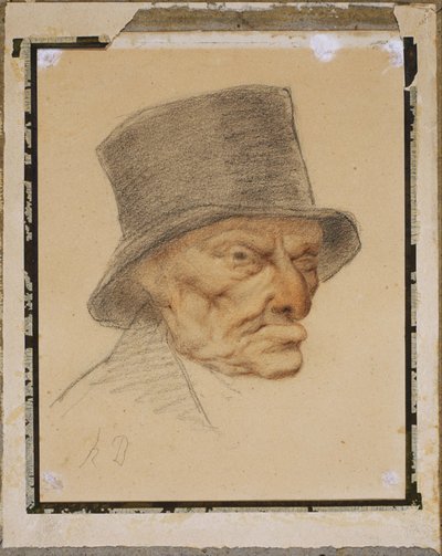 Cabeza de un anciano de Honoré Daumier