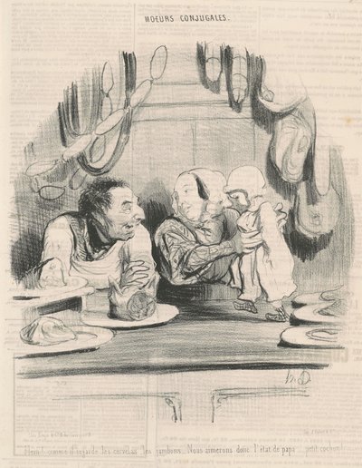 ¡Eh! cómo mira las salchichas ... de Honoré Daumier