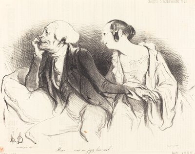 ¡Henri!... ¡me juzgas muy mal!... de Honoré Daumier
