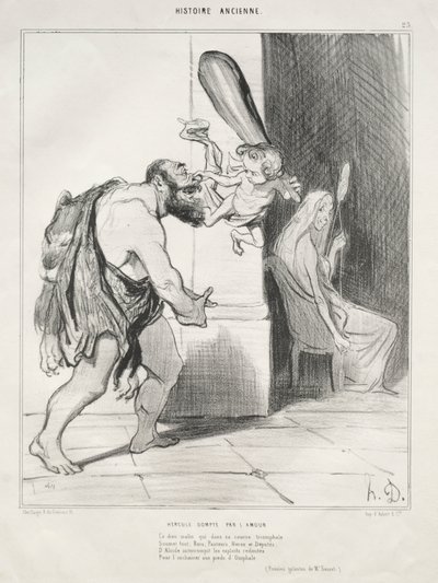 Hércules Domado por el Amor de Honoré Daumier