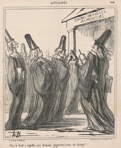 Ayer el fusil de aguja, ellos mañana ... de Honoré Daumier