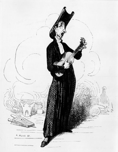 Dibujo humorístico de Mathieu Joseph Bonaventure Orfila (1787-1853) de Honoré Daumier