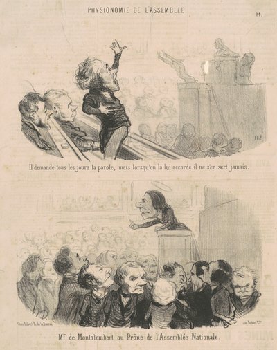 Pide la palabra todos los días ... de Honoré Daumier