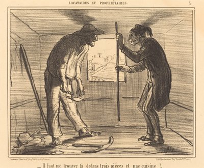 Il faut me trouver... trois pièces... de Honoré Daumier