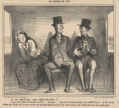 Me parece que vamos a descarrilar ... de Honoré Daumier
