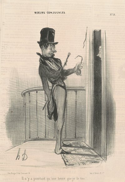 ¡No ha pasado ni una hora que estoy tirando! de Honoré Daumier