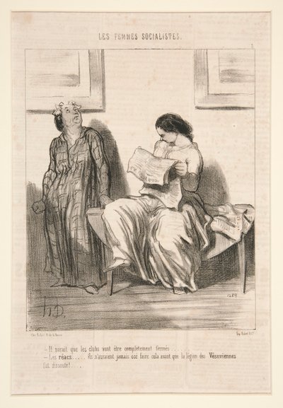 Parece que las discotecas van a estar completamente cerradas de Honoré Daumier