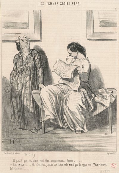Parece que los clubes van a estar ... cerrados ... de Honoré Daumier
