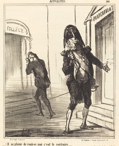 Se queja de regresar... de Honoré Daumier