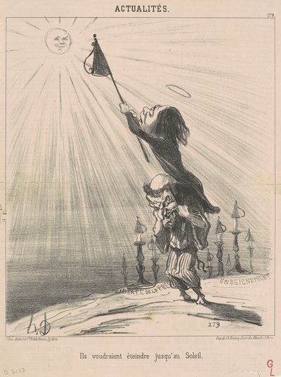 Quisieran apagar hasta el sol de Honoré Daumier