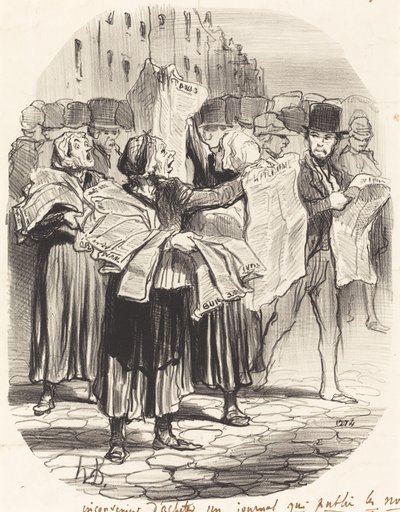 Inconveniente de Comprar un Periódico... de Honoré Daumier