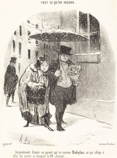 Inconveniente de tener un pariente llamado Babylas... de Honoré Daumier