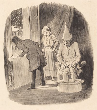 Inconveniente de poner su alojamiento... de Honoré Daumier