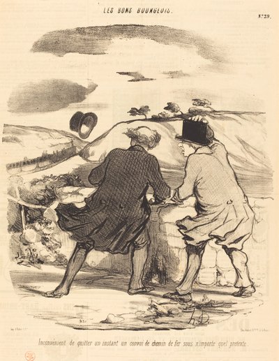 Inconveniente de dejar...un convoy de tren... de Honoré Daumier