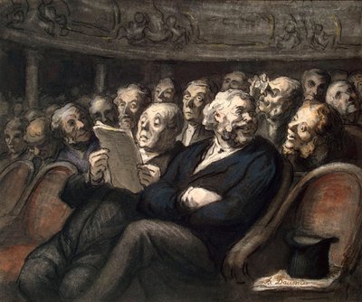Intermedio en la Comédie-Française, 1858 de Honoré Daumier
