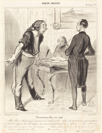 Inventario en casa de un viudo de Honoré Daumier