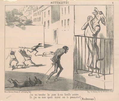 He visto truncar los días de mi familia ... de Honoré Daumier