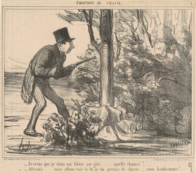 Creo que tengo una liebre ... de Honoré Daumier