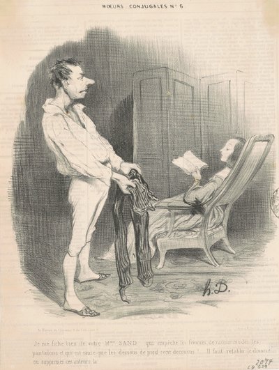 No me importa su señora Sand... de Honoré Daumier
