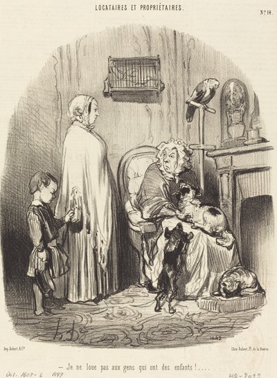 ¡No alquilo a personas con niños! de Honoré Daumier