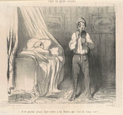 Nunca podré hacer creer a mi esposa... de Honoré Daumier