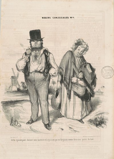 Te he casado para encantar mi existencia... de Honoré Daumier