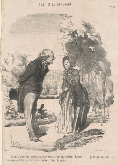 Le pido perdón si no la vi... de Honoré Daumier