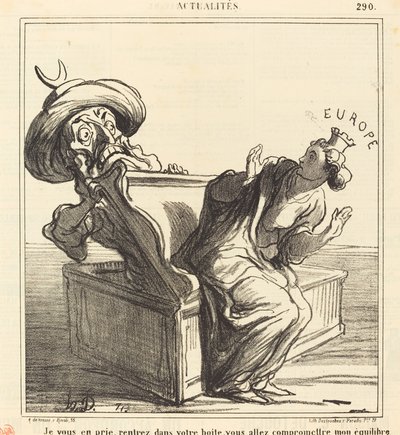 Por favor, vuelva a su caja... de Honoré Daumier