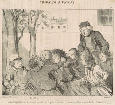 Jóvenes imprudentes que se dejan llevar... de Honoré Daumier