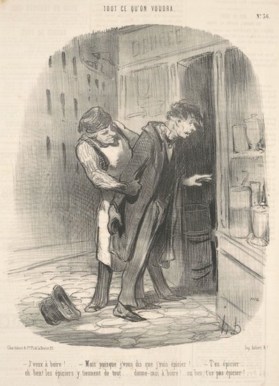 ¡Quiero beber! Pero si te digo ... de Honoré Daumier