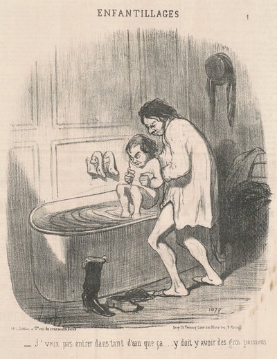 No quiero entrar en tanta agua ... de Honoré Daumier