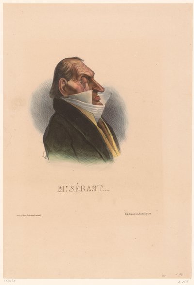 Caricatura de Horace Sébastiani
Sr. Sébast (título en el objeto) de Honoré Daumier