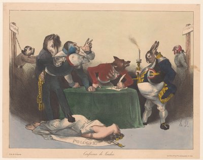 Caricatura de las potencias europeas en la Conferencia de Londres
Conférence de Londres (título en el objeto) de Honoré Daumier