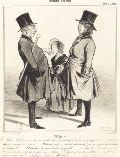 La adopción - ¡Ah, Robert, mi amigo...! de Honoré Daumier