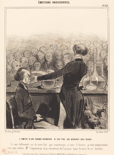 La amistad de un gran químico de Honoré Daumier