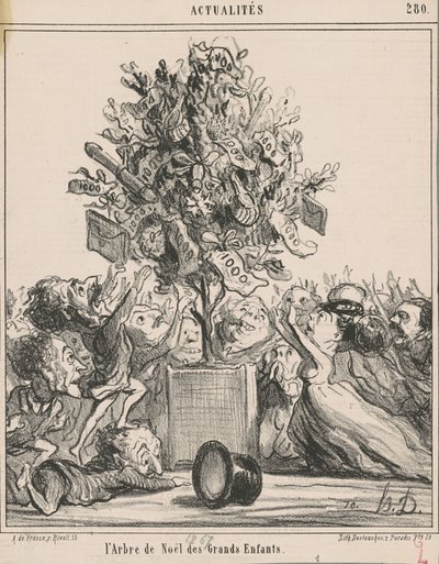El árbol de Navidad de los Grandes Niños de Honoré Daumier