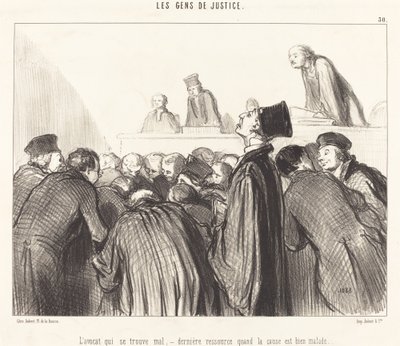 El abogado que se encuentra mal de Honoré Daumier