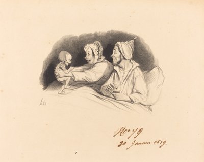 La educación con biberón de Honoré Daumier