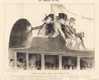 La entrada del gran túnel de un ferrocarril de Honoré Daumier