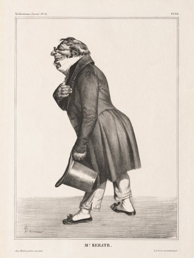 La Caricature, Pl. 314, Conde de Keratry, 1833 de Honoré Daumier