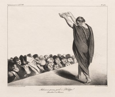 La Caricatura, Pl. 454, ¡Atenienses, cuidado con Felipe! de Honoré Daumier