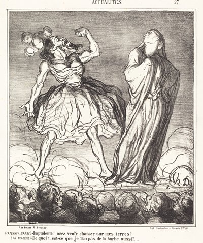 La mujer barbuda de Honoré Daumier
