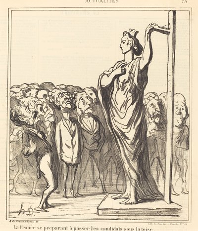Francia preparándose para pasar... de Honoré Daumier
