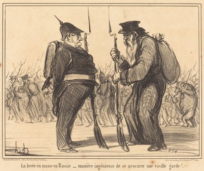 La leva en masa en Rusia... de Honoré Daumier