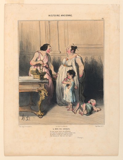 La Madre de los Gracos, lámina 46 de la Histoire Ancienne de Honoré Daumier