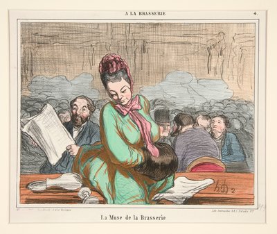 La musa de la cervecería, de A La Brasserie de Honoré Daumier