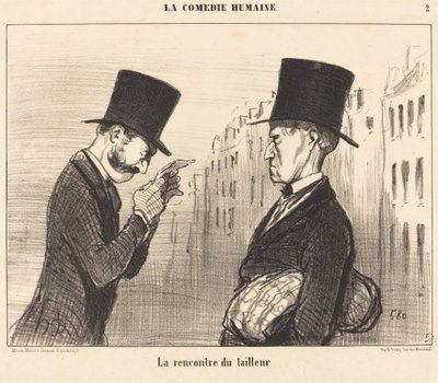 El encuentro del sastre de Honoré Daumier
