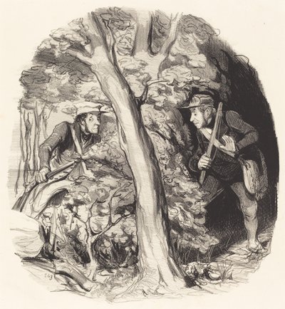 El Encuentro en el Bosque de Honoré Daumier